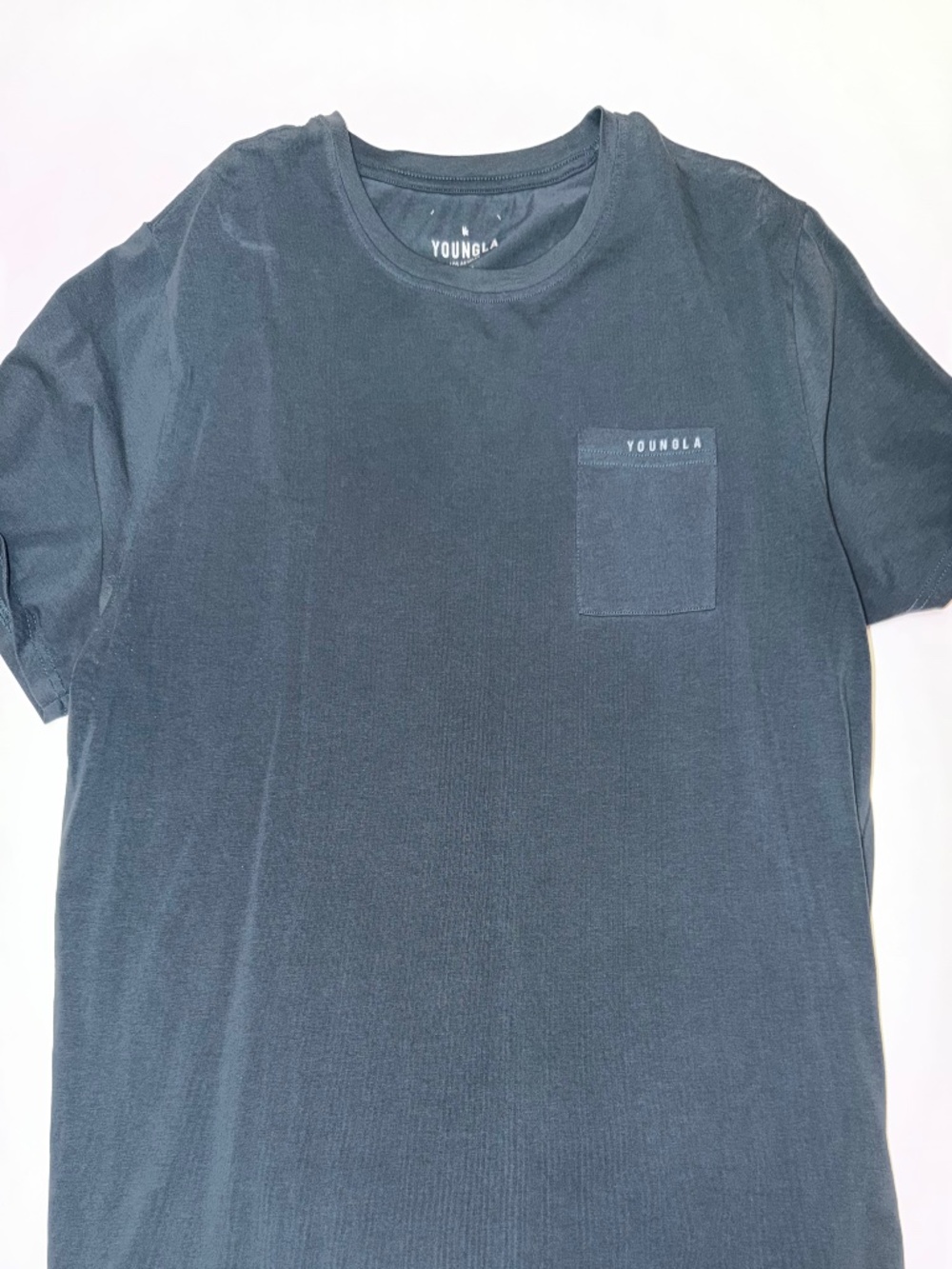 YoungLA Navy Pocket T-Shirt Men’s XL Minimal Logo Tee